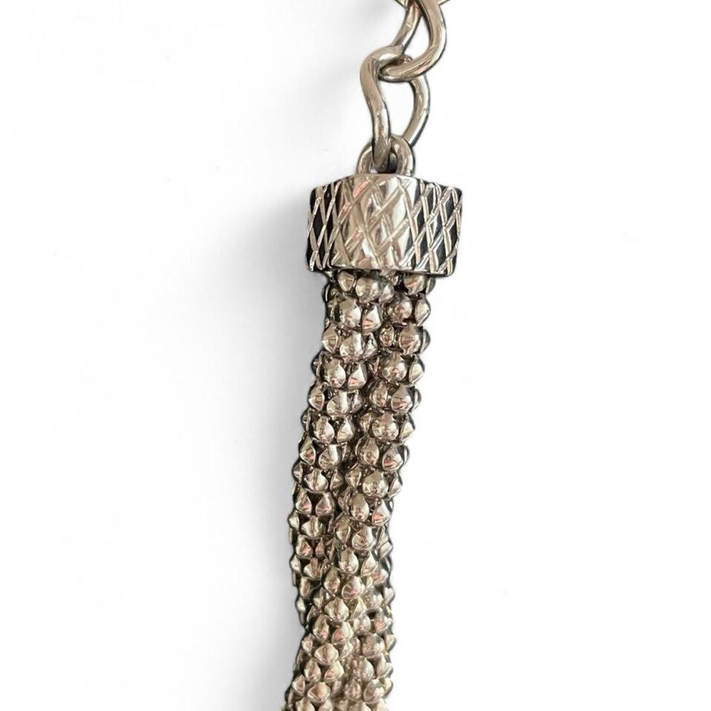 Silver Tone Rope Necklace - Picture 2 of 3
